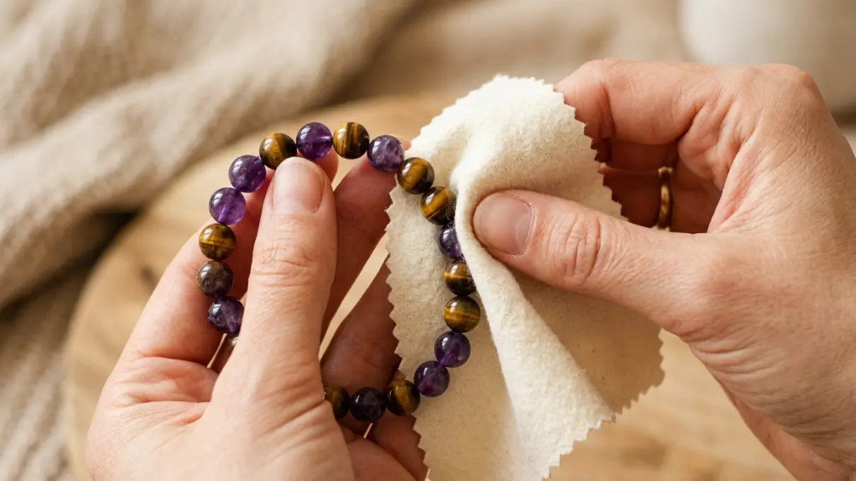 Amethyst Bracelet — Beaded Gemstone for Calm & Clarity