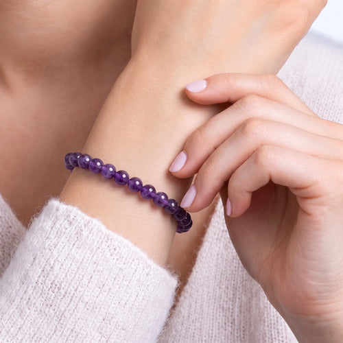 Amethyst bracelet for women natural crystal spiritual