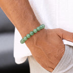 green aventurine bracelet for men natural gemstone luck abundance