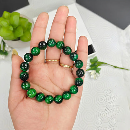 Green Tigers Eye Bracelet –Handmade Beaded Stone Jewelry for Men&Women - Kaashir Jewelry & Fragrance