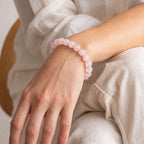 rose quartz bracelet for women natural crystal love
