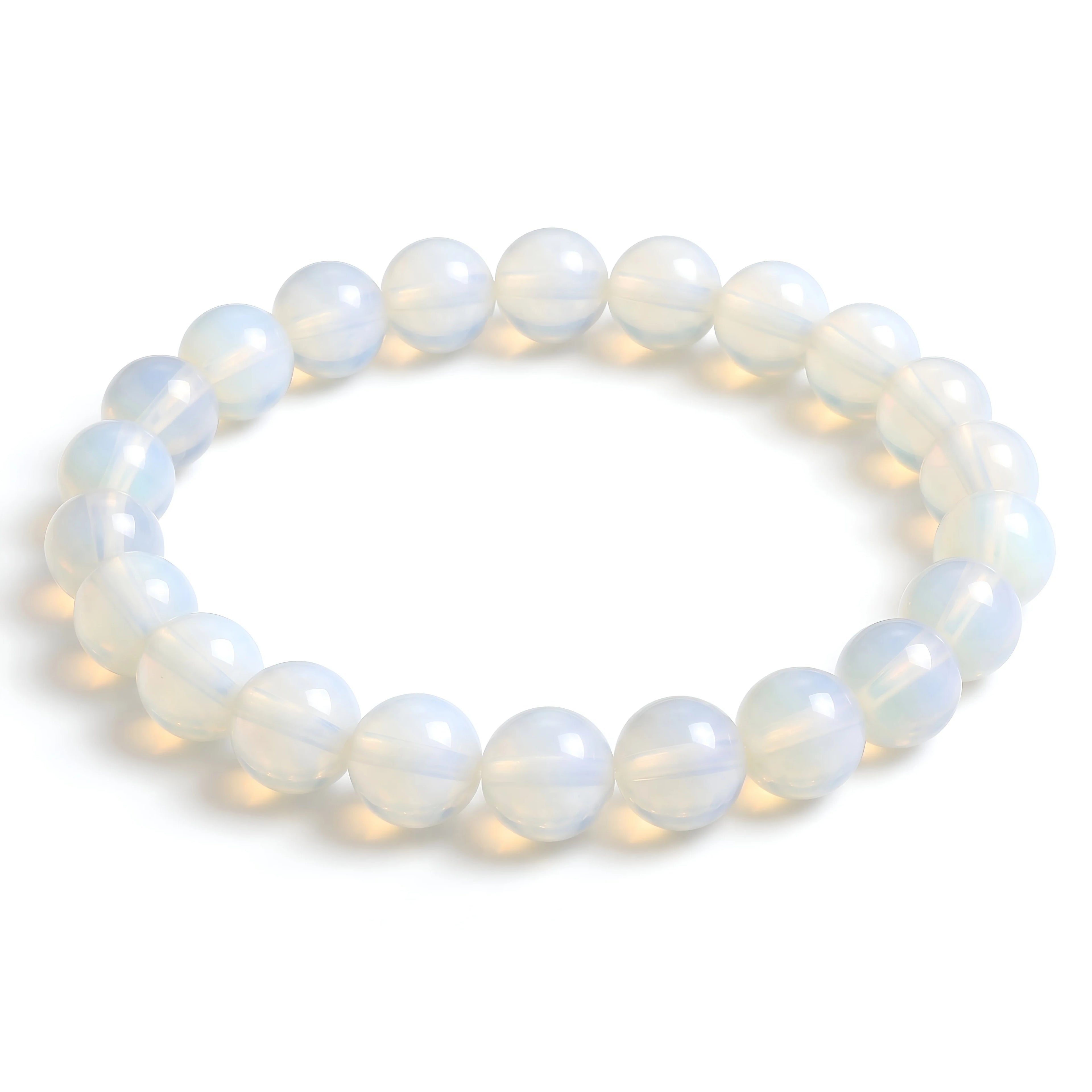 white opal natural gemstone bracelet 10mm Kaashir