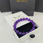 Amethyst Handmade Healing Bracelet – Calm, Protection & Balance.