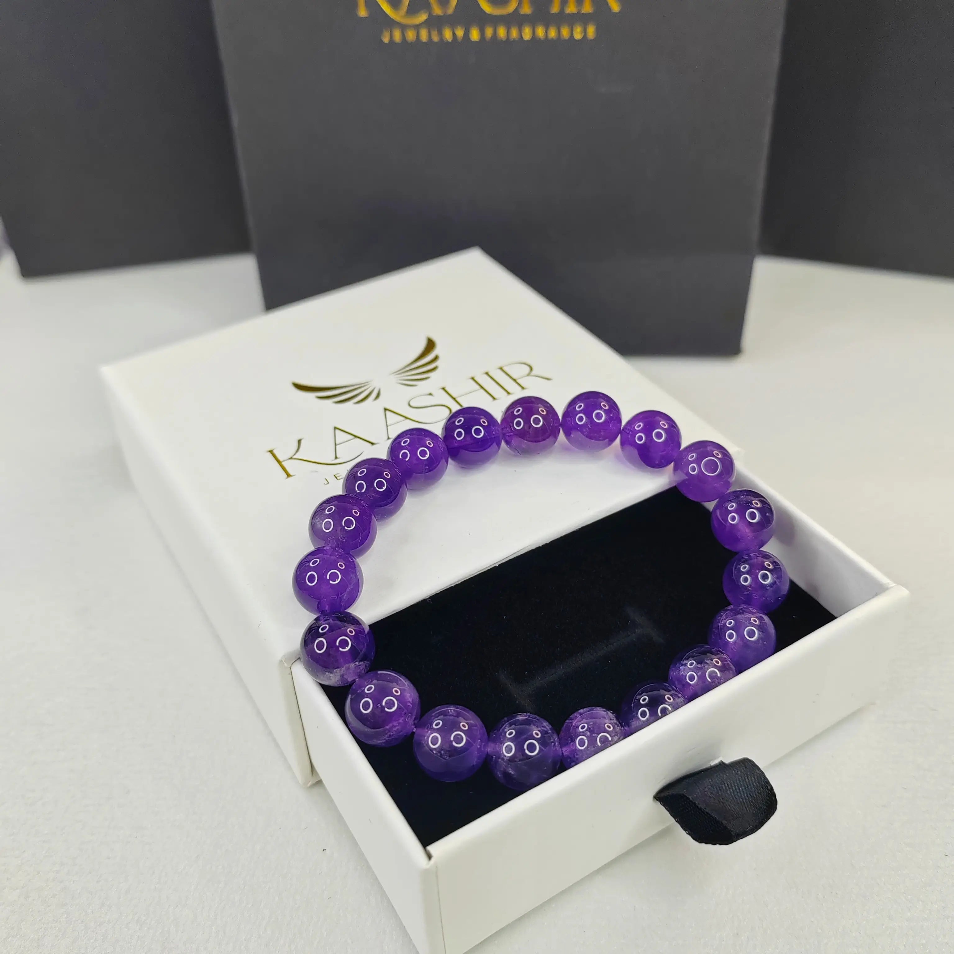 Amethyst Handmade Healing Bracelet – Calm, Protection & Balance.