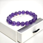 handmade amethyst bracelet ethically sourced natural purple stone