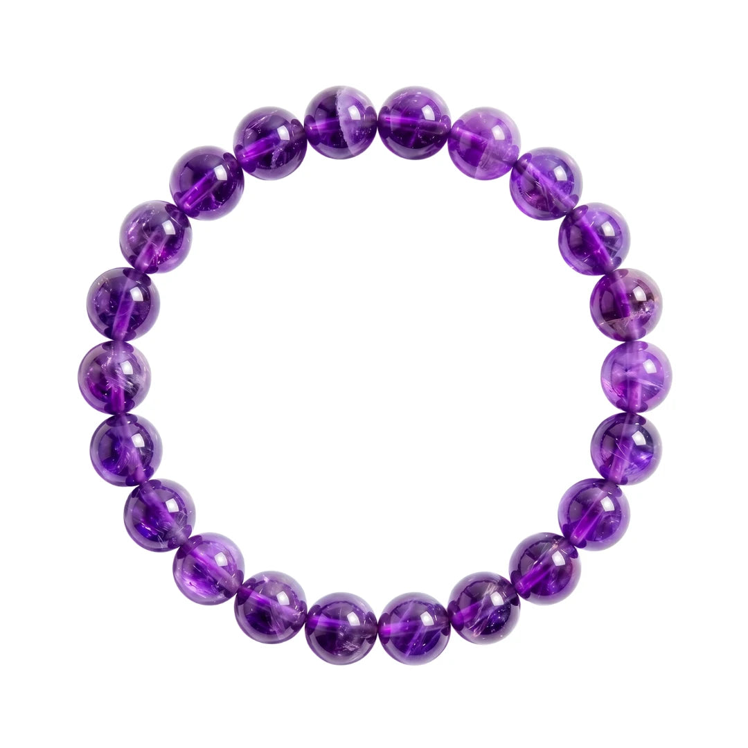 amethyst bracelet natural purple gemstone handmade kaashir
