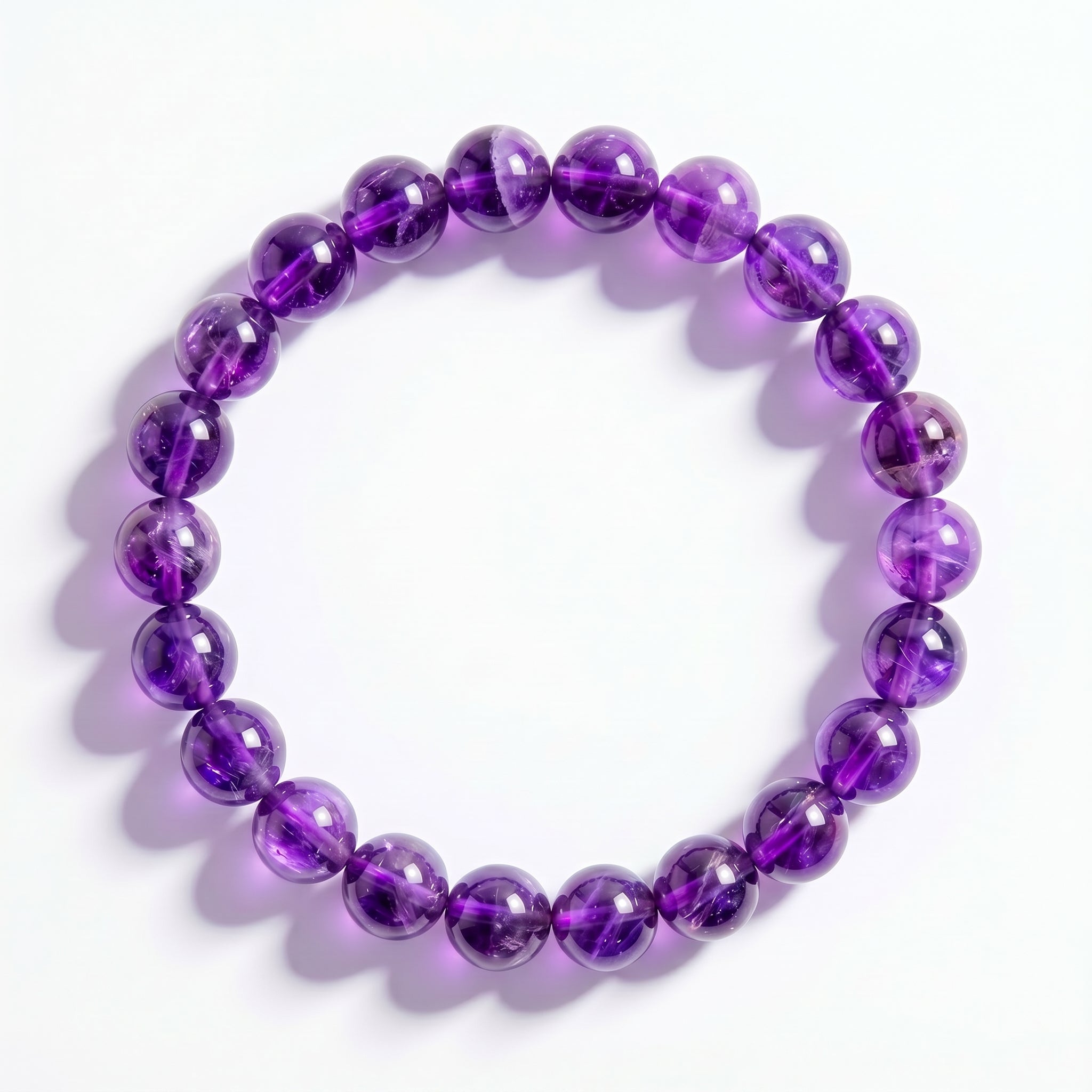 amethyst bracelet natural purple gemstone handmade kaashir
