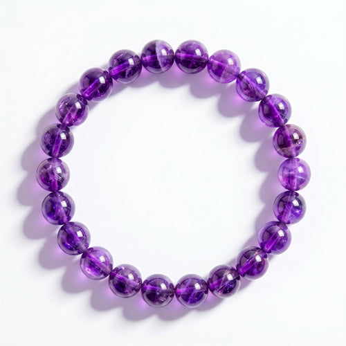 amethyst bracelet natural purple gemstone handmade kaashir