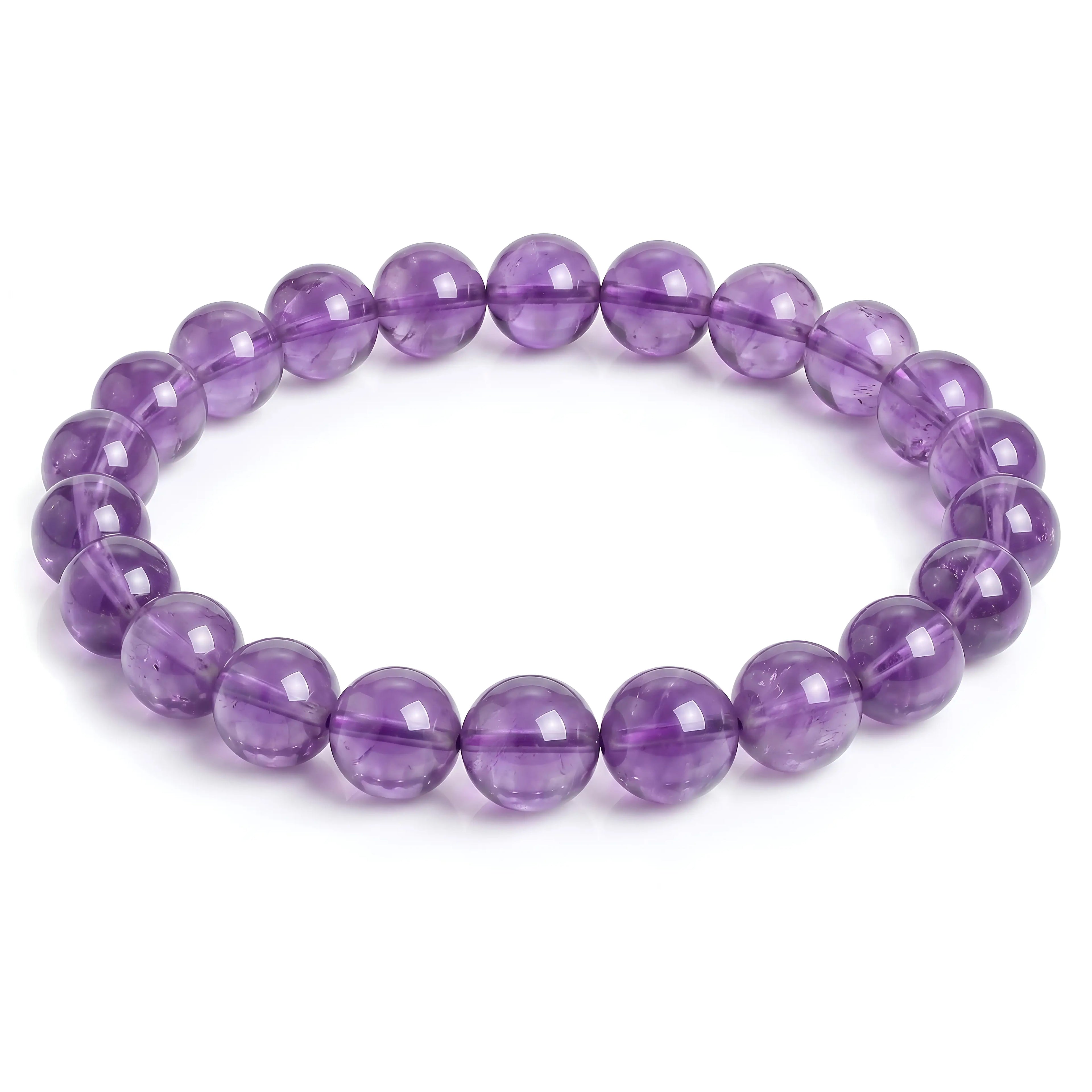 amethyst bracelet natural purple gemstone handmade kaashir