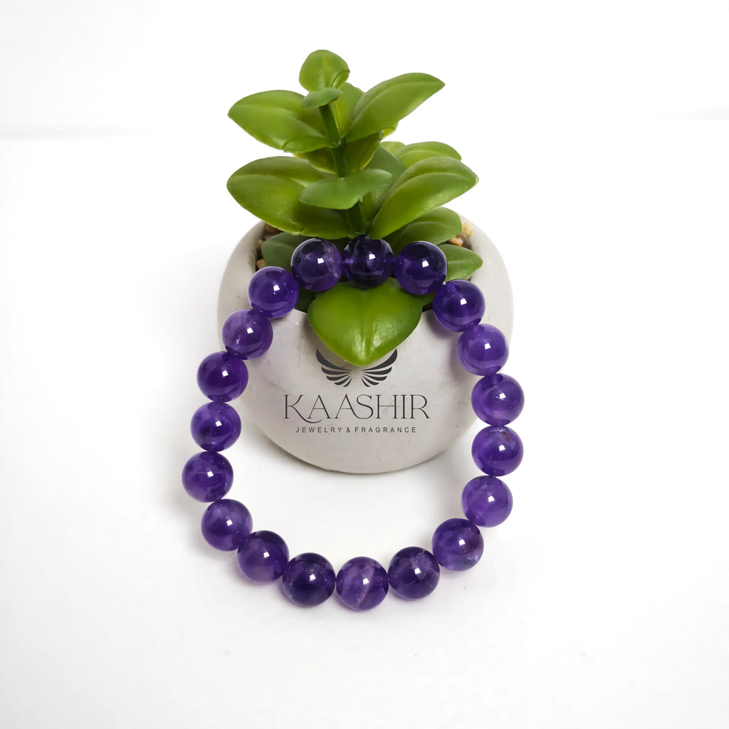 amethyst bracelet for meditation spiritual healing crown chakra