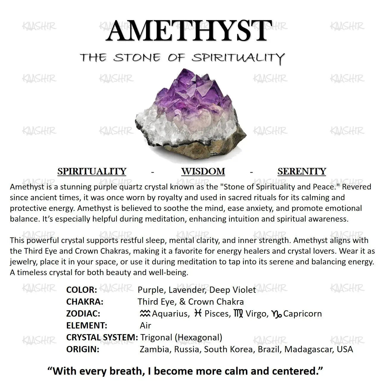 Amethyst Handmade Healing Bracelet – Calm, Protection & Balance