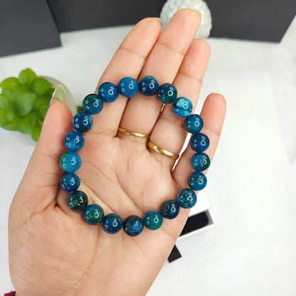 Blue Apatite Healing Bracelet – Unisex Handmade Crystal | Kaashir