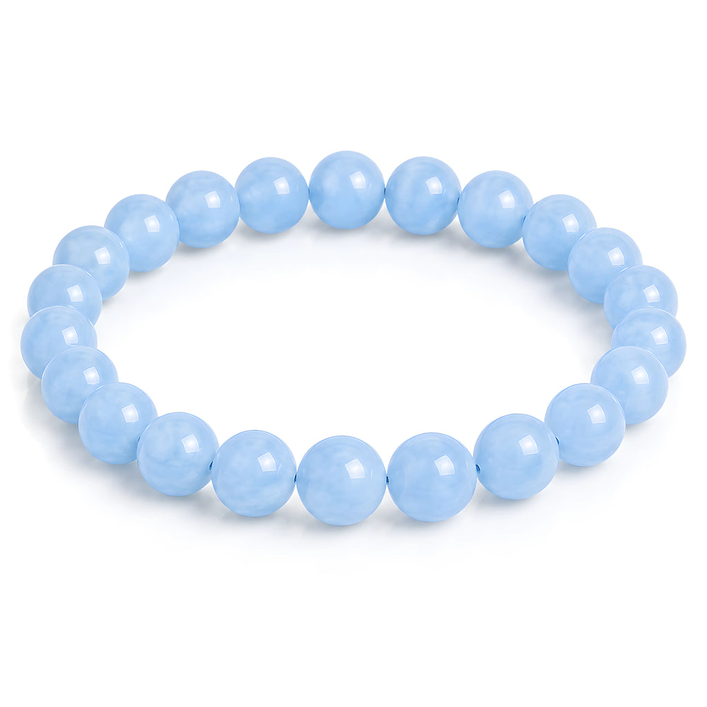 aquamarine beaded bracelet gemstone for men and women