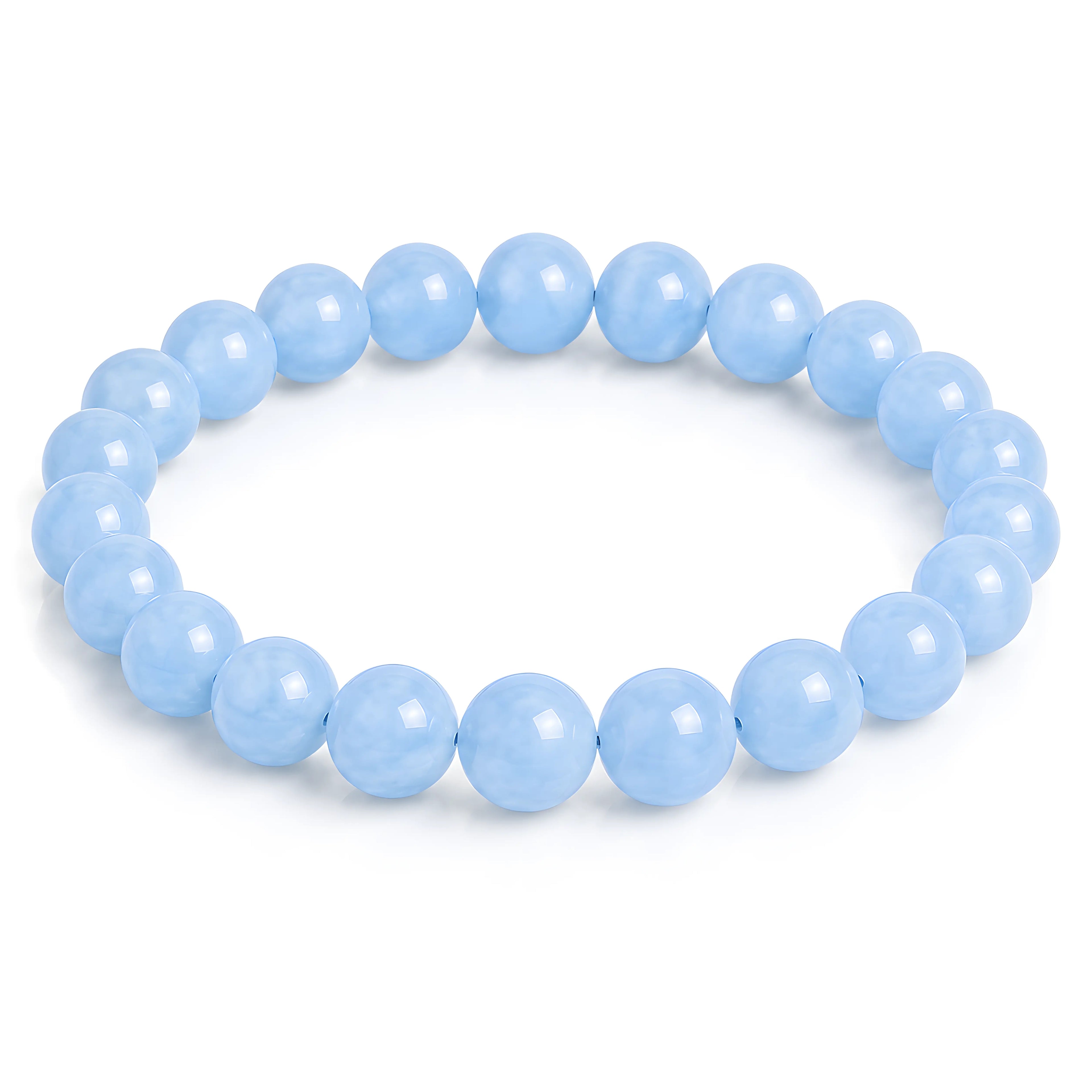 aquamarine beaded bracelet gemstone for men and women