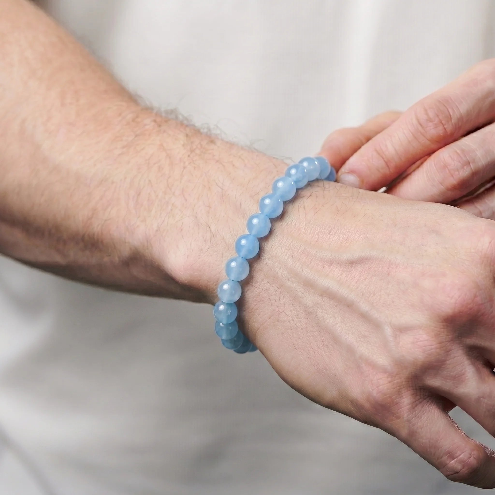 aquamarine bracelet for men natural gemstone communication clarity