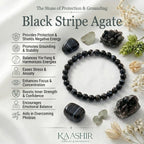 black agate bracelet benefits meaning grounding protection root chakra