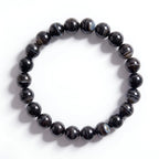 black Banded agate bracelet natural swirl gemstone handmade kaashir