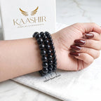 Black agate bracelet available in 6mm 8mm and 10mm bead sizes