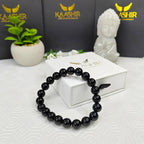 Bracelet en agate noire Kaashir - Bijou unisexe fait main en perles