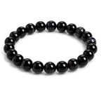 Black Banded Agate natural gemstone beaded bracelet 10mm kaashir