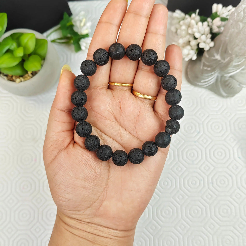 Kaashir Black Lava Rock Bracelet - Handmade Stone Jewelry for Unisex - Kaashir Jewelry & Fragrance