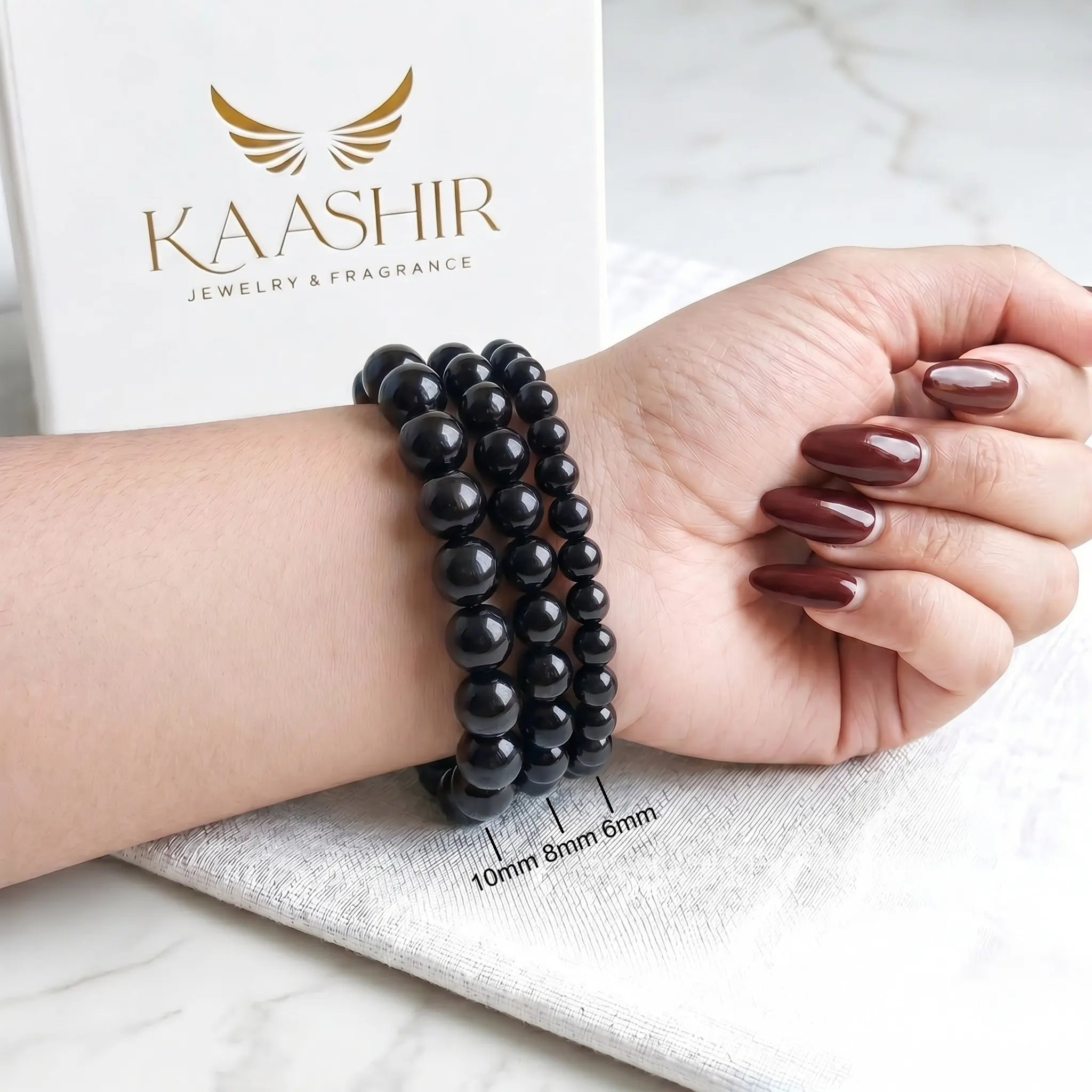 feng shui black obsidian bracelet protection wealth natural stone