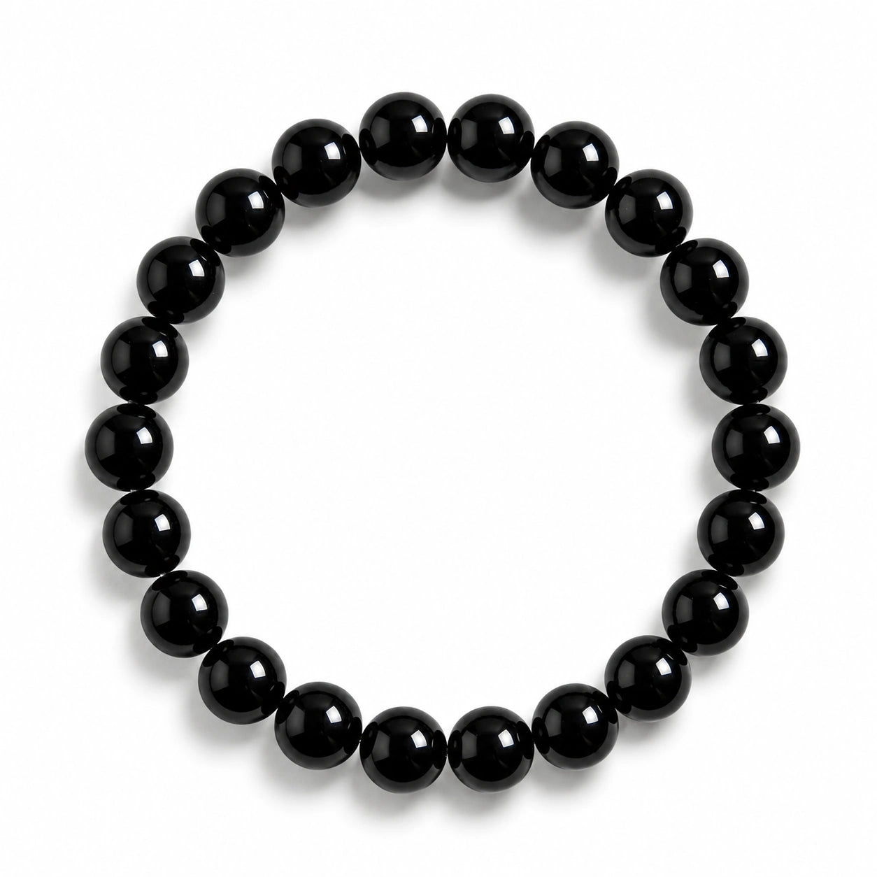 black obsidian bracelet natural volcanic gemstone handmade kaashir