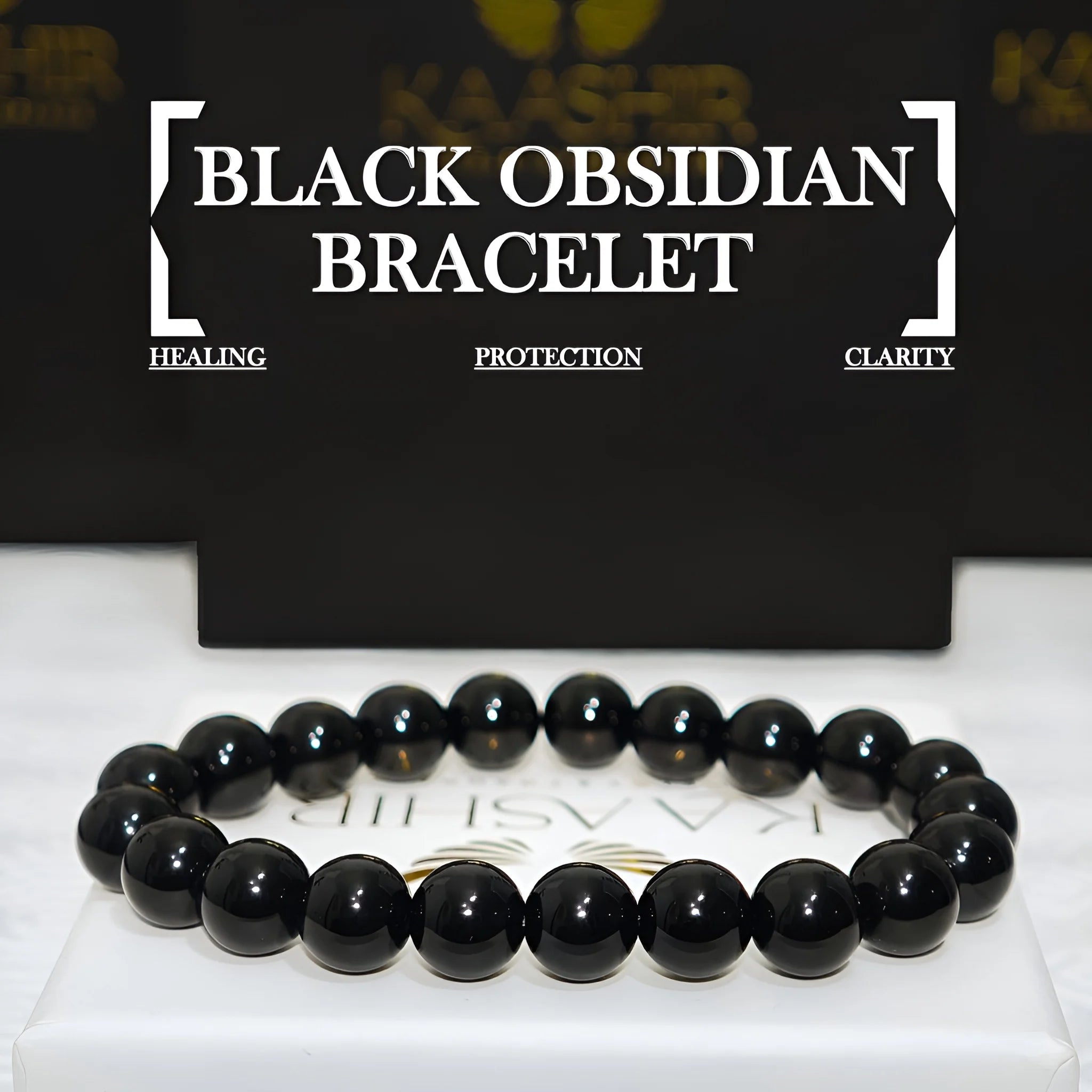 Natural Black Obsidian Bracelet – Protection, Power & Positive Energy