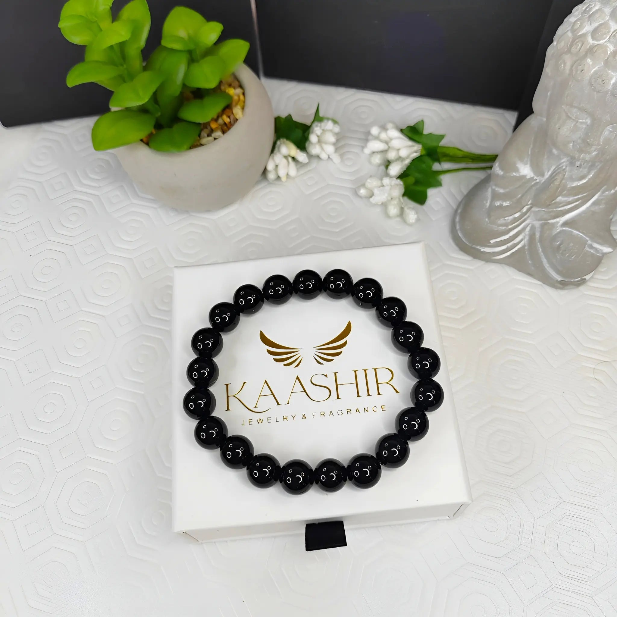 Natural Black Obsidian Bracelet – Protection, Power & Positive Energy