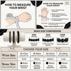 bloodstone bracelet 6mm 8mm 10mm size guide natural gemstone