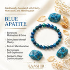apatite bracelet benefits meaning focus motivation clarity Manifestation throat & Third eye chakra