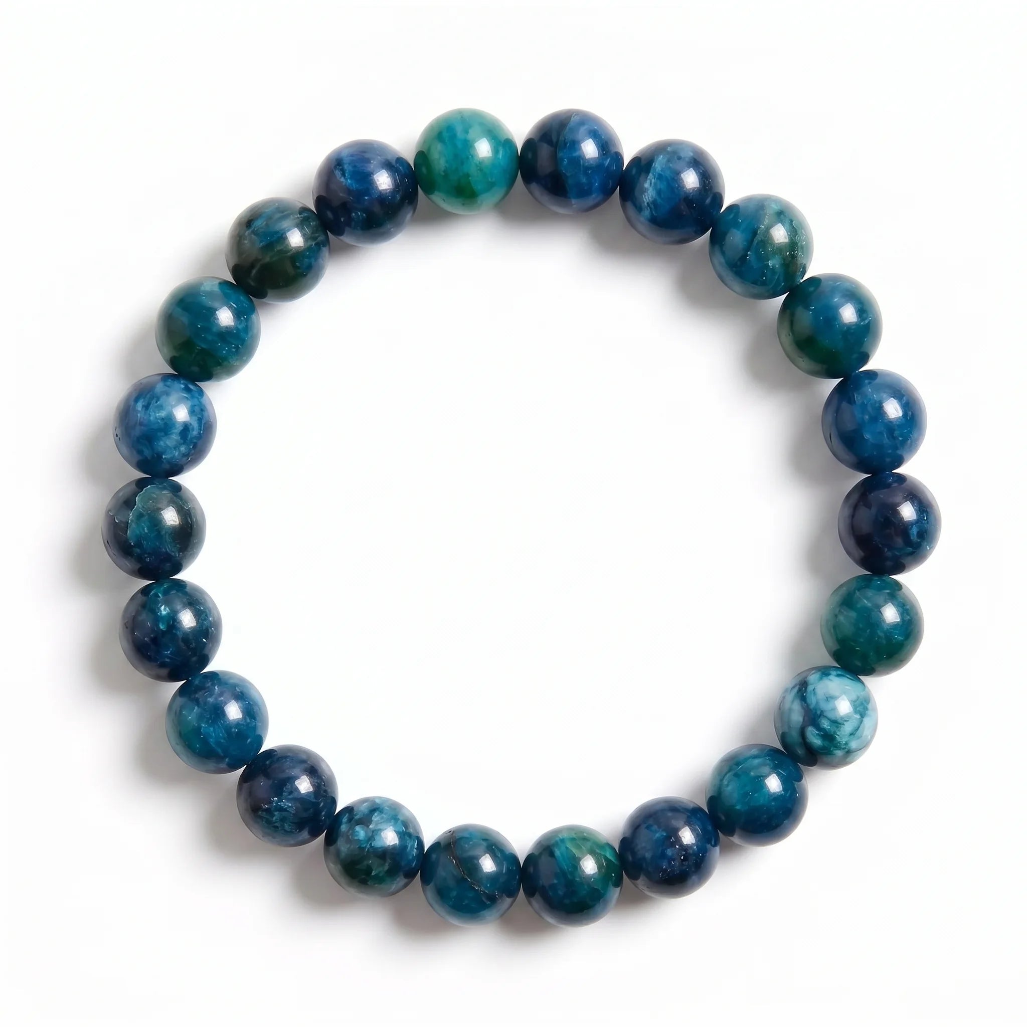 blue apatite bracelet natural gemstone handmade kaashir