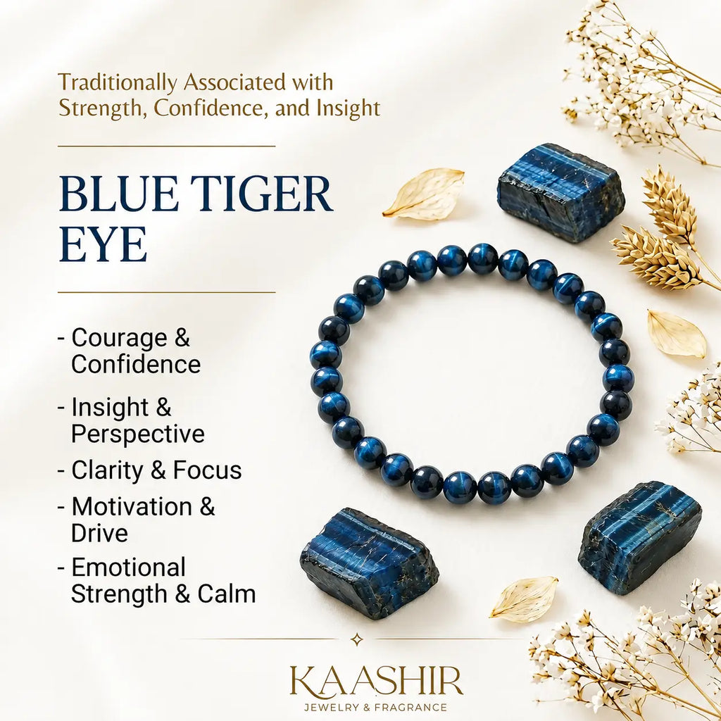 blue tiger eye bracelet benefits meaning Strength confidence insight