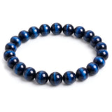 Blue Tiger Eye Bracelet — Beaded Gemstone Clarity & Focus
