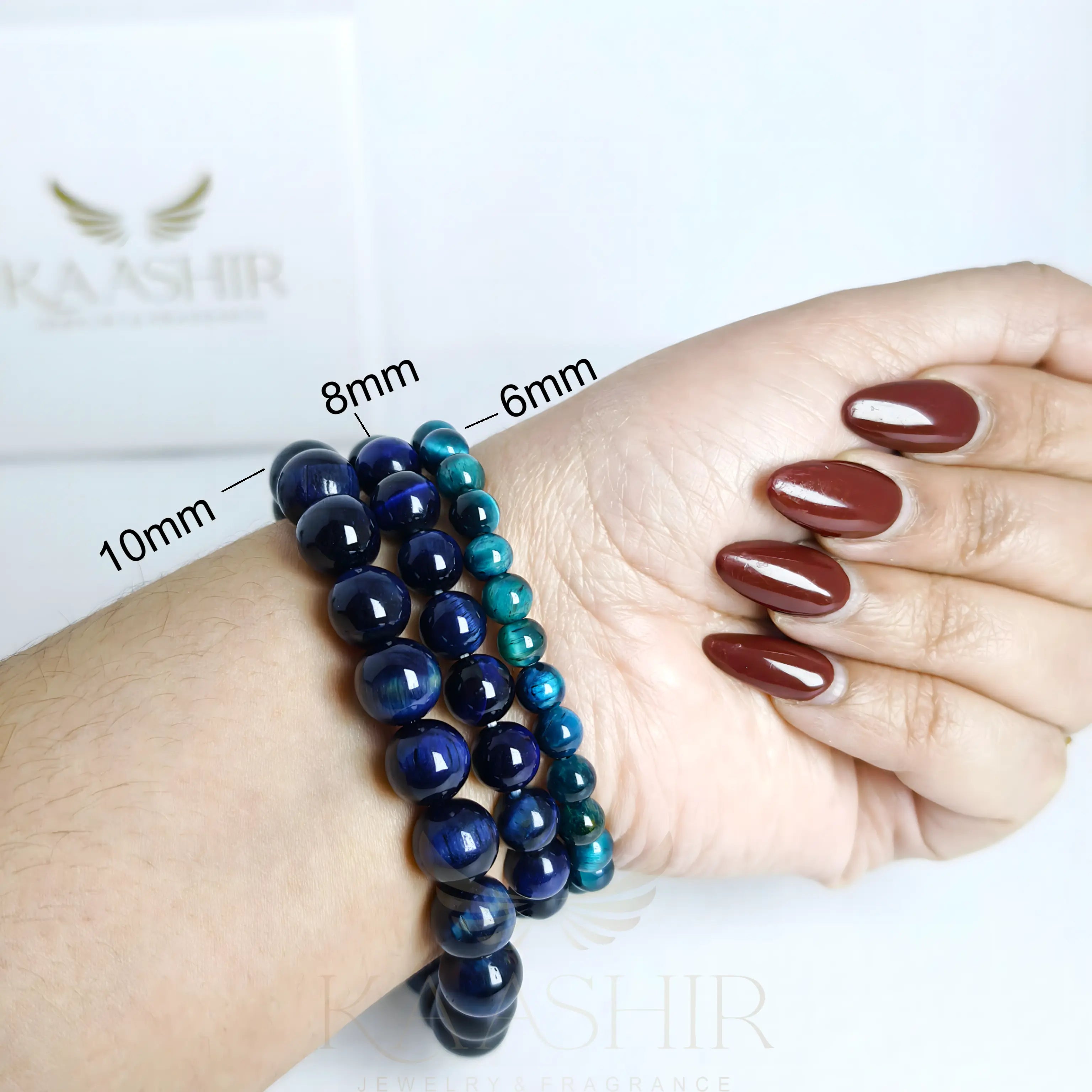 blue tiger eye bracelet for women hawks eye healing crystal