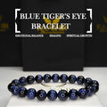Bracelet œil de tigre bleu Kaashir – Bijoux faits main en perles pour hommes et femmes