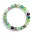 fluorite bracelet natural rainbow crystal gemstone handmade kaashir