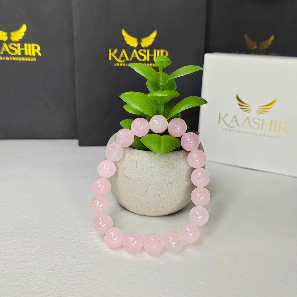 Rose Quartz Love Bracelet – Handmade Unisex Crystal | Kaashir
