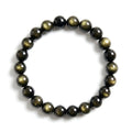 gold obsidian bracelet natural golden sheen gemstone handmade kaashir