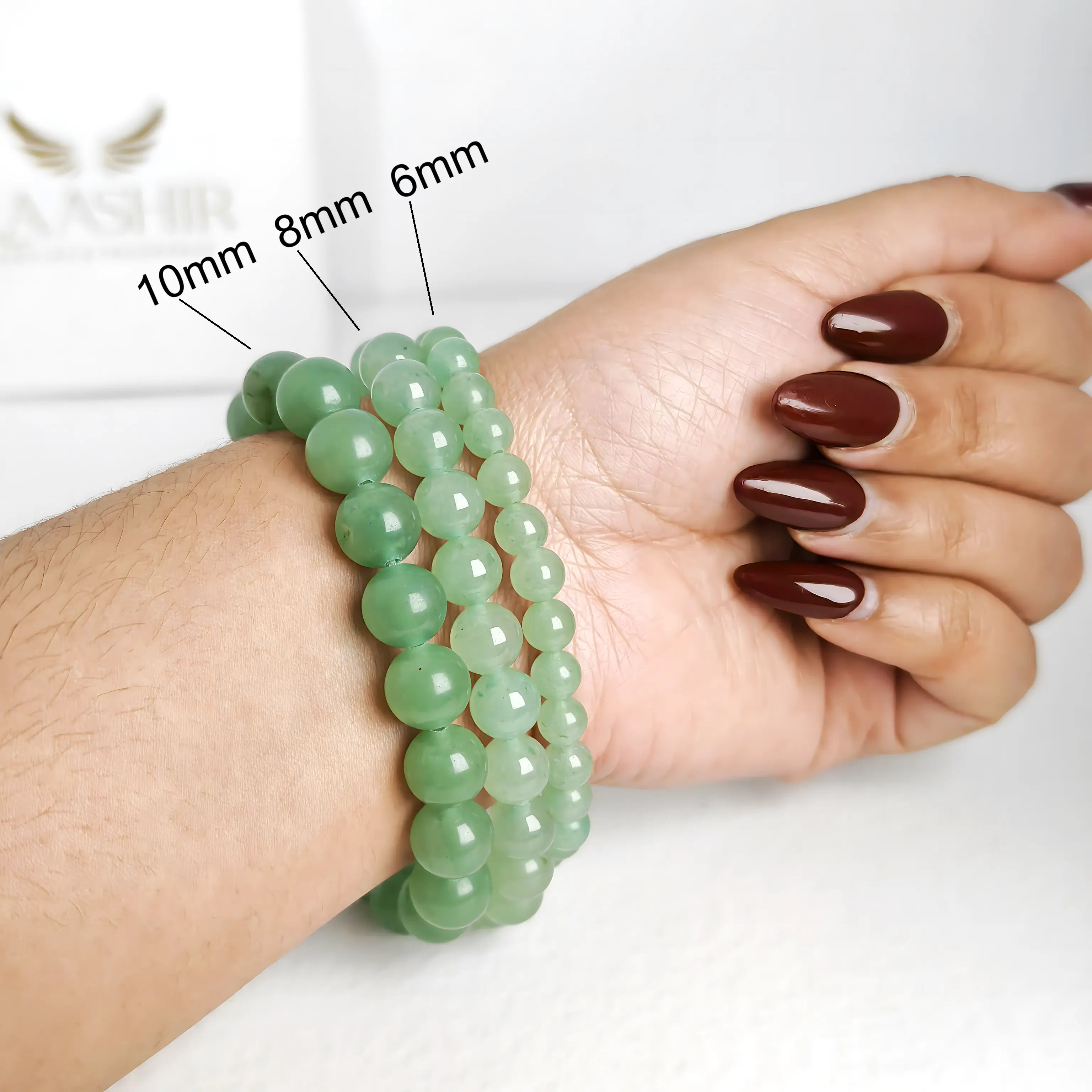 green aventurine bracelet for women natural healing crystal luck