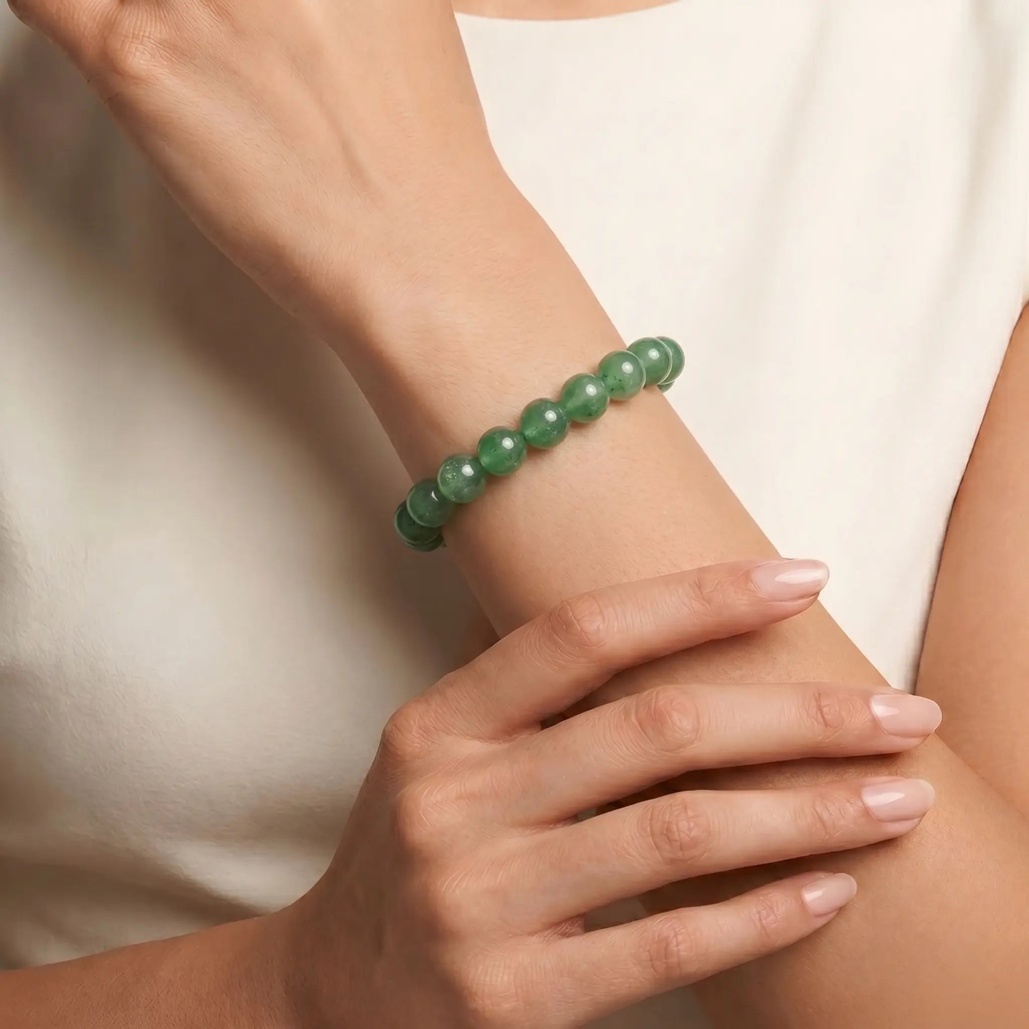 green aventurine bracelet for women natural healing crystal luck