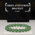 Bracelet en aventurine verte Kaashir – Bijou fait main unisexe 