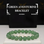 Bracelet en aventurine verte Kaashir – Bijou fait main unisexe 