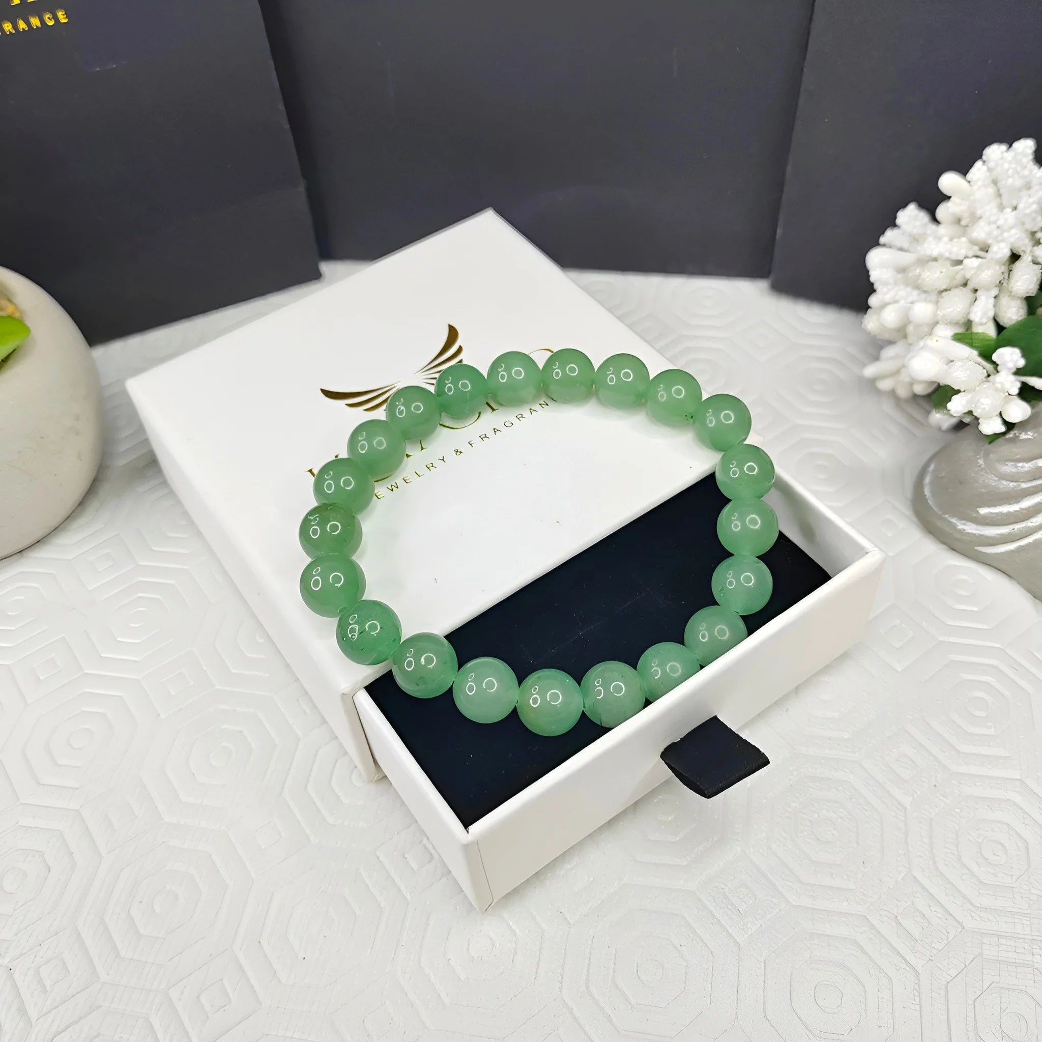 Kaashir Green Aventurine Stone Bracelet - Handmade Jewelry for Unisex - Kaashir Jewelry & Fragrance