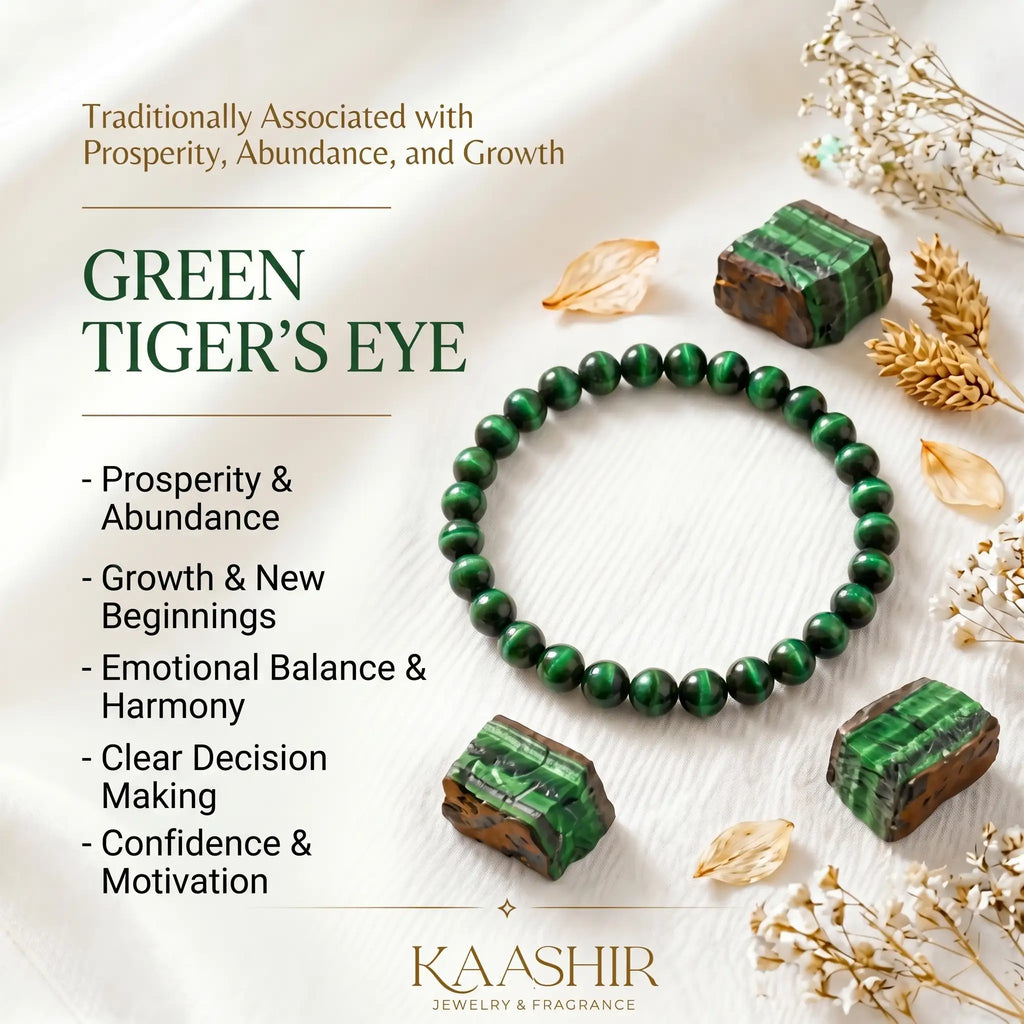 green tiger eye bracelet benefits meaning growth prosperity Abundance