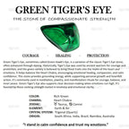 Bracelet œil de tigre vert Kaashir – Bijou en pierre fait main pour unisexe