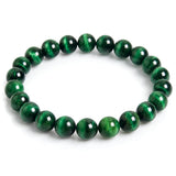 Green Tiger Eye Bracelet — Beaded Gemstone Growth & Focus