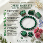 Green tiger eye bracelet meaning: growth and prosperity.