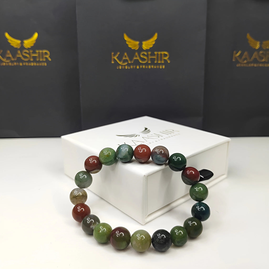 Indian Agate Energy Bracelet – Unisex Handmade Crystal | Kaashir