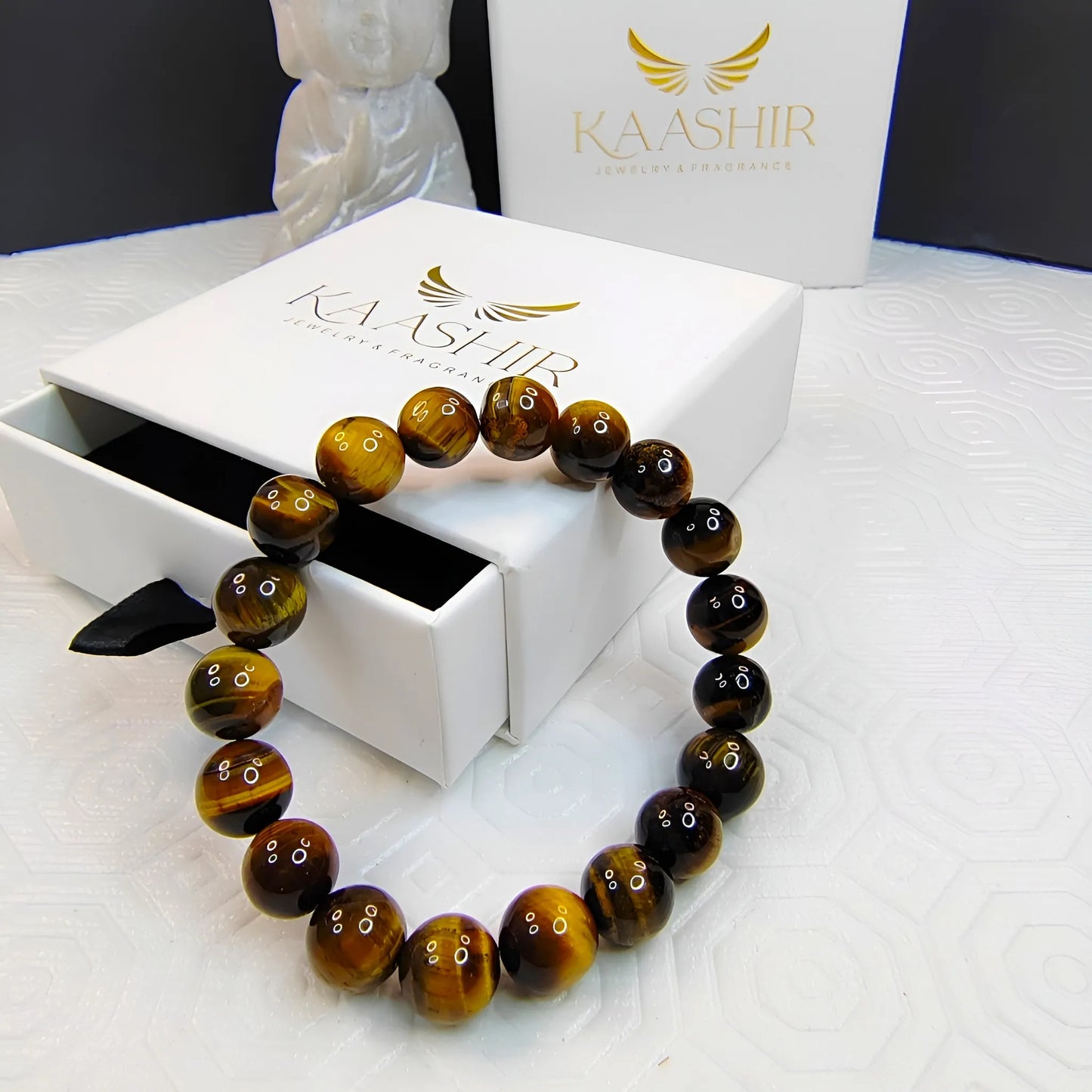 Yellow Tigers Eye Bracelet – Handmade Beaded Jewelry for Men & Women - Kaashir Jewelry & Fragrance